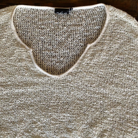 UO Out from Under double scoop neck slouchy loose knit crop sweater - Picture 6 of 11